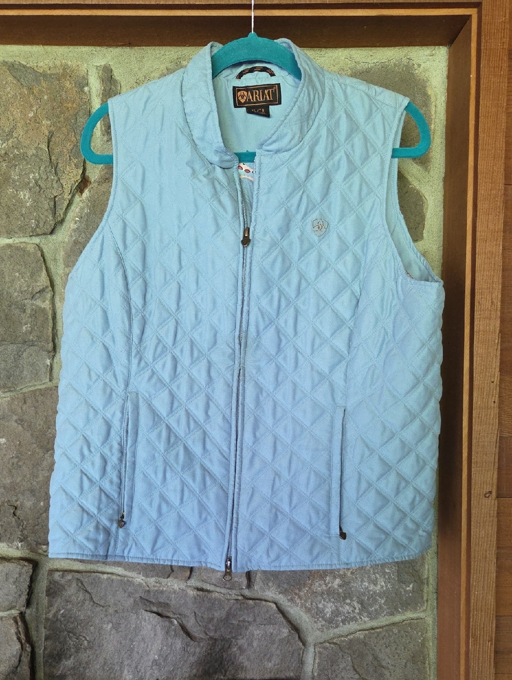 Ariat Women's Pale Blue Quilted Zip Vest